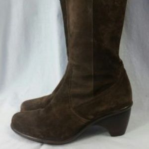 Dansko Womens Brown Suede Leather Knee High Boots